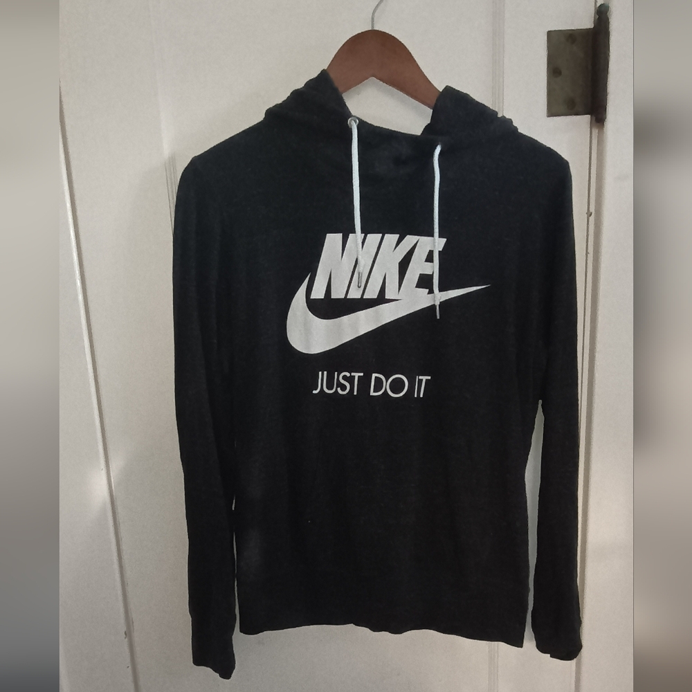 Nike Charcoal Hoodie with White Accents